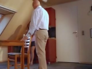 Business old man fucks fresh teenie in house