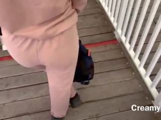 I barely had time to swallow smashing cum&excl; Risky public xxx clip on ferris wheel - CreamySofy