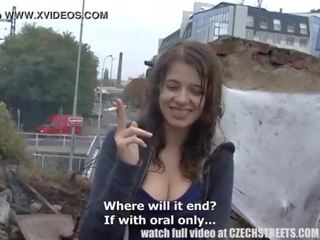 Czech College teenager Outdoor sex video for Cash