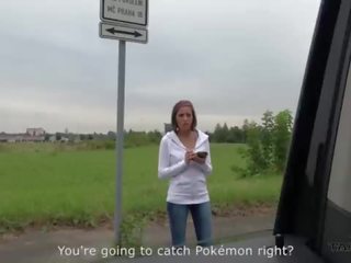 Super varmt pokemon jegær barmfager babe convinced til faen fremmed i kjøring varebil